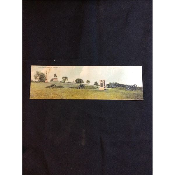 Extra long east cemetery hill Gettysburg postcard