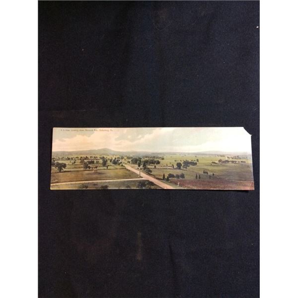 Extra long looking down Gettysburg postcard