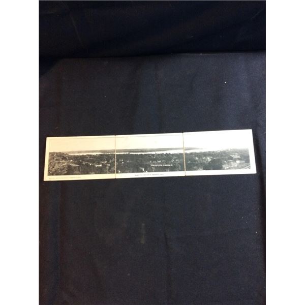 Extra long Birdseye view Fort Madison Iowa postcard