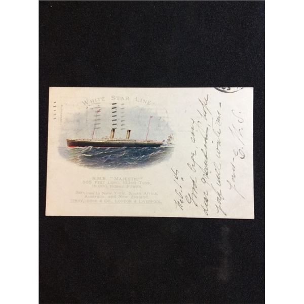1905 white star line post card