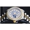 Image 8 : Rolex Ladies 2 Tone Quickset 18K Blue String Diamond Datejust Wristwatch