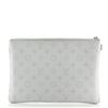 Image 2 : Louis Vuitton Gray Monogram Canvas Logo Story Limited Edition Zipped GM Pouch