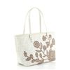 Image 1 : Fendi Roll tote Zucca Embroidered Canvas Mini Neutral, Red, White