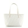 Image 2 : Fendi Roll tote Zucca Embroidered Canvas Mini Neutral, Red, White