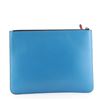 Image 3 : Givenchy Reverse Logo Zip Pouch Leather Large Blue