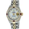 Image 1 : Rolex Ladies 2 Tone MOP Diamond & Ruby Datejust Wristwatch 26MM