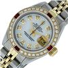 Image 3 : Rolex Ladies 2 Tone MOP Diamond & Ruby Datejust Wristwatch 26MM