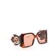 Image 1 : Gucci Wing Square Sunglasses Tortoise Acetate and Metal Brown