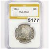 Image 1 : 1824 Capped Bust Half Dollar PGA - MS62