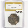 Image 1 : 1831 Capped Bust Half Dollar PGA - MS62
