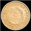 Image 2 : 1866 Two Cent Piece NEARLY UNCIRCULATED