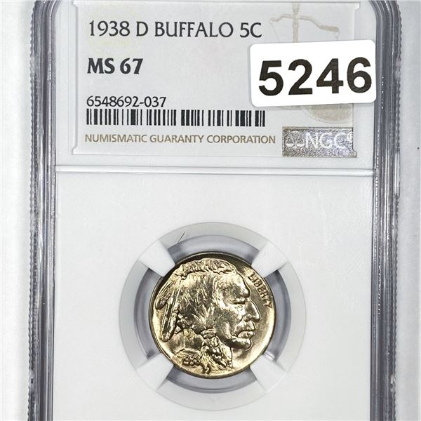 1938-D Buffalo Nickel NGC - MS67