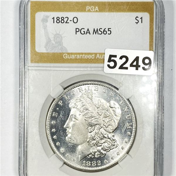 1882-O Morgan Silver Dollar PGA - MS65