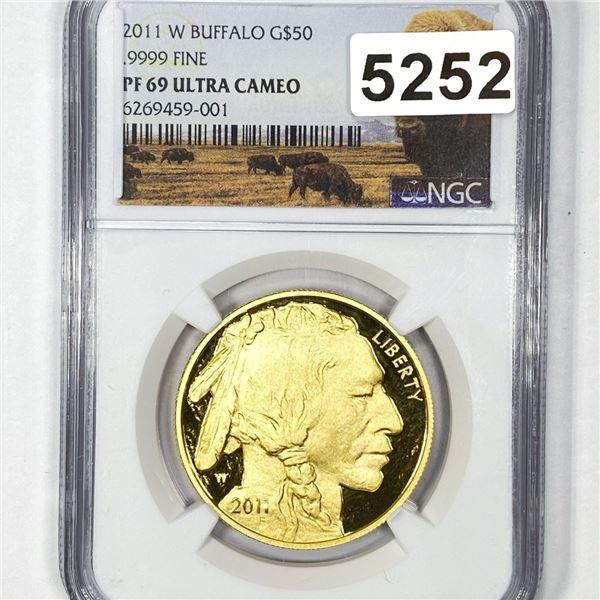 2011-W Gold (1oz) $50 Buffalo NGC - PF69 UC