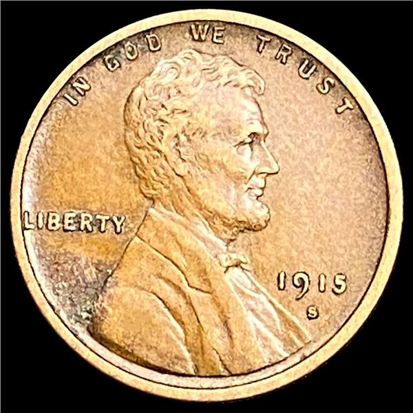 1915-S Wheat Cent CLOSELY UNCIRCULATED