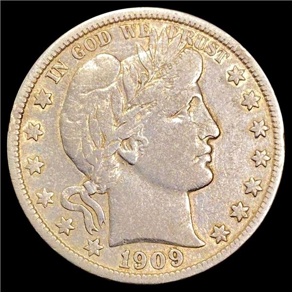 1909-S Barber Half Dollar ABOUT UNCIRCULATED
