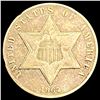 Image 1 : 1862 Silver Three Cent ABOUT UNCIRCULATED
