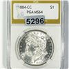 Image 1 : 1884-CC Morgan Silver Dollar PGA - MS64