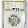Image 1 : 1924-S Standing Liberty Quarter PGA - MS64