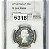 Image 1 : 1955 Canada 50 Cent Cameo NGC - PL66