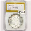 Image 1 : 1878 7TF Morgan Silver Dollar PGA - MS64 Rev'79