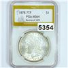 Image 1 : 1878 7TF Morgan Silver Dollar PGA - MS64 Rev'79