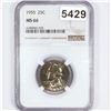 Image 1 : 1955 Washington Silver Quarter NGC - MS66