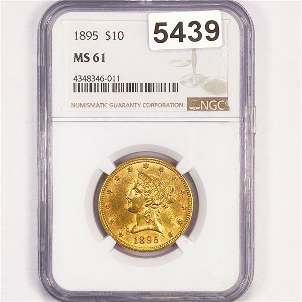 1895 $10 Gold Eagle NGC - MS61