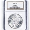 Image 1 : 1886 Morgan Silver Dollar NGC - MS65