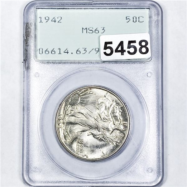 1942 Walking Liberty Half Dollar PCGS - MS63