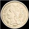 Image 1 : 1867 Nickel Three Cent NEARLY UNCIRCULATED