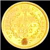 Image 2 : 1852 Rare Gold Dollar CLOSELY UNCIRCULATED