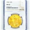 Image 1 : 1924 $20 Gold Double Eagle NGC - MS62