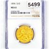 Image 1 : 1894 $10 Gold Eagle NGC - MS61