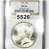 Image 1 : 1925 Silver Peace Dollar NGC - MS64