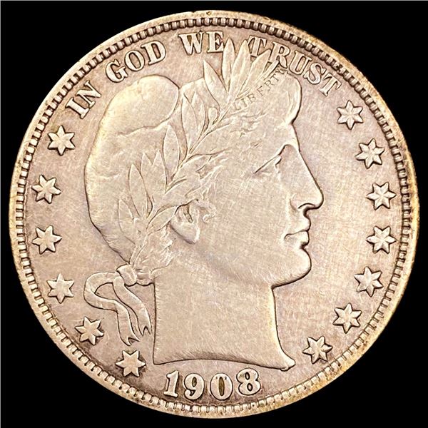 1908-D Barber Half Dollar ABOUT UNCIRCULATED