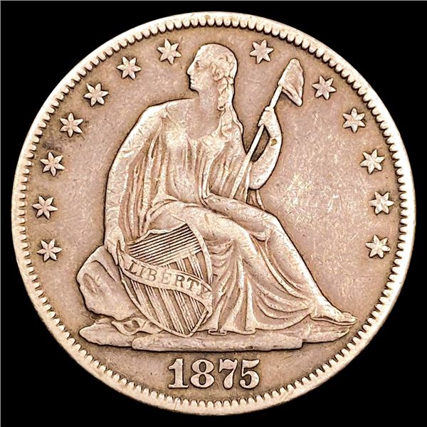 1875 Seated Liberty Half Dollar LIGHTLY
