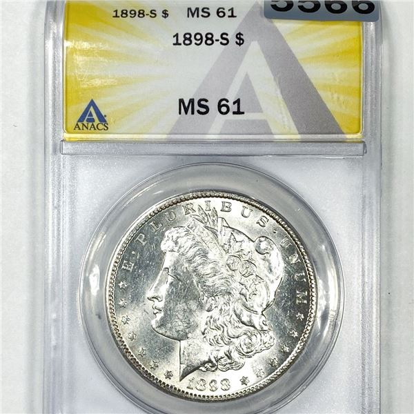 1898-S Morgan Silver Dollar ANACS - MS61