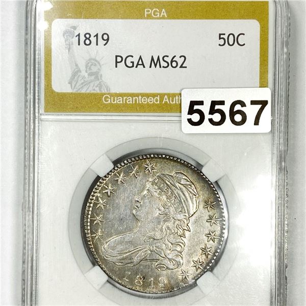 1819 Capped Bust Half Dollar PGA - MS62