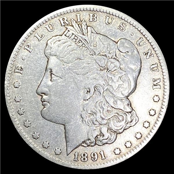 1891-CC Morgan Silver Dollar ABOUT UNCIRCULATED