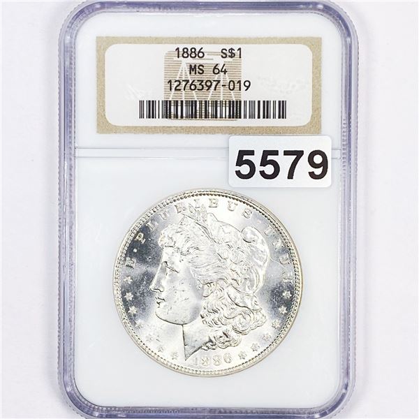 1886 Morgan Silver Dollar NGC - MS64