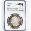 Image 1 : 1881-S Morgan Silver Dollar NGC - MS65