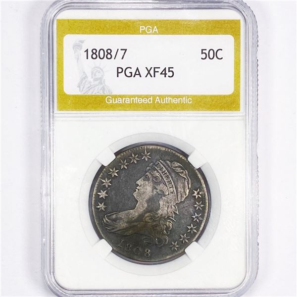 1808/7 Capped Bust Half Dollar PGA - XF45