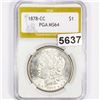 Image 1 : 1878-CC Morgan Silver Dollar PGA - MS64