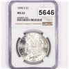 Image 1 : 1890-S Morgan Silver Dollar NGC - MS62