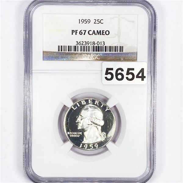 1959 Washington Silver Quarter NGC - PF67 CAMEO