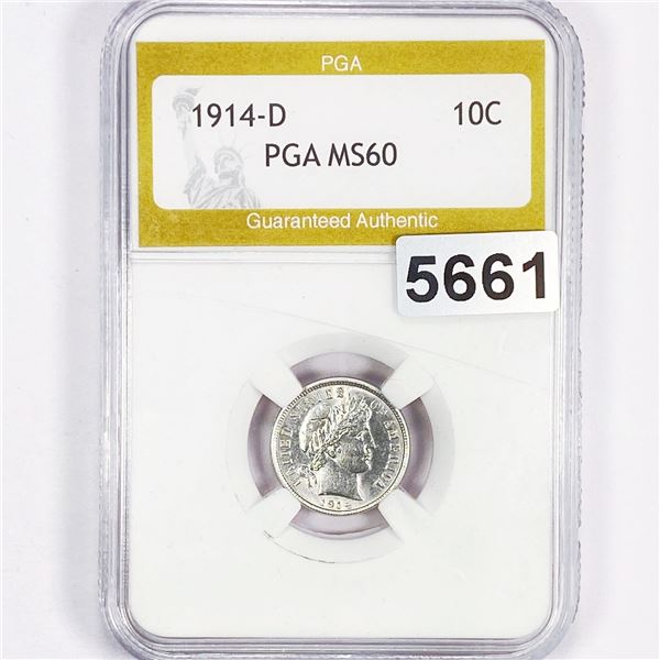 19147-D Mercury Silver Dime PGA - MS60