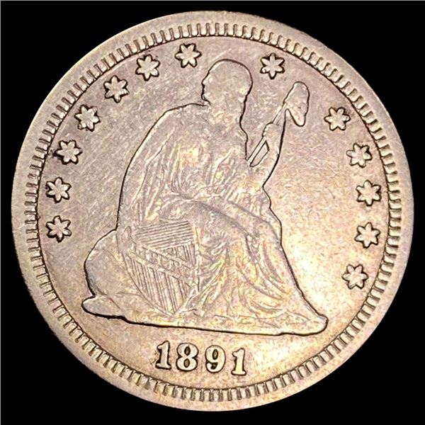1891-S Seated Liberty Quarter NICELY CIRCULATED