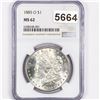 Image 1 : 1885-O Morgan Silver Dollar NGC - MS62