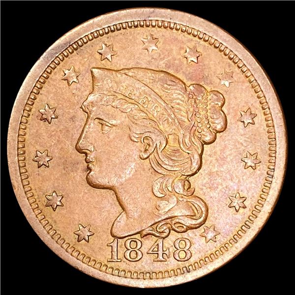 1848 Braided Hair Large Cent NEARLY UNCIRCULATED